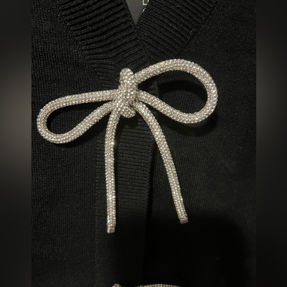 Rachel Zoe Sparkly Bow Cardigan - Picture 8 of 9